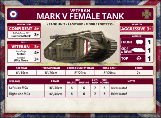 Veteran: Mark V Female Tank
